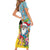 Saint Lucia Christmas Short Sleeve Bodycon Dress Tropical Santa Claus - Wonder Print Shop