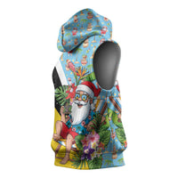 Saint Lucia Christmas Sleeveless Hoodie Tropical Santa Claus - Wonder Print Shop