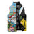 Saint Lucia Christmas Sleeveless Puffer Jacket Tropical Santa Claus - Wonder Print Shop