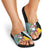 Saint Lucia Christmas Slide Sandals Tropical Santa Claus - Wonder Print Shop