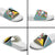 Saint Lucia Christmas Slide Sandals Tropical Santa Claus - Wonder Print Shop