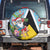Saint Lucia Christmas Spare Tire Cover Tropical Santa Claus - Wonder Print Shop