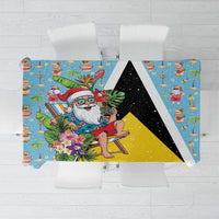 Saint Lucia Christmas Tablecloth Tropical Santa Claus - Wonder Print Shop