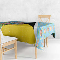 Saint Lucia Christmas Tablecloth Tropical Santa Claus - Wonder Print Shop