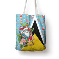 Saint Lucia Christmas Tote Bag Tropical Santa Claus - Wonder Print Shop