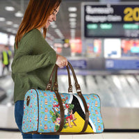 Saint Lucia Christmas Travel Bag Tropical Santa Claus - Wonder Print Shop