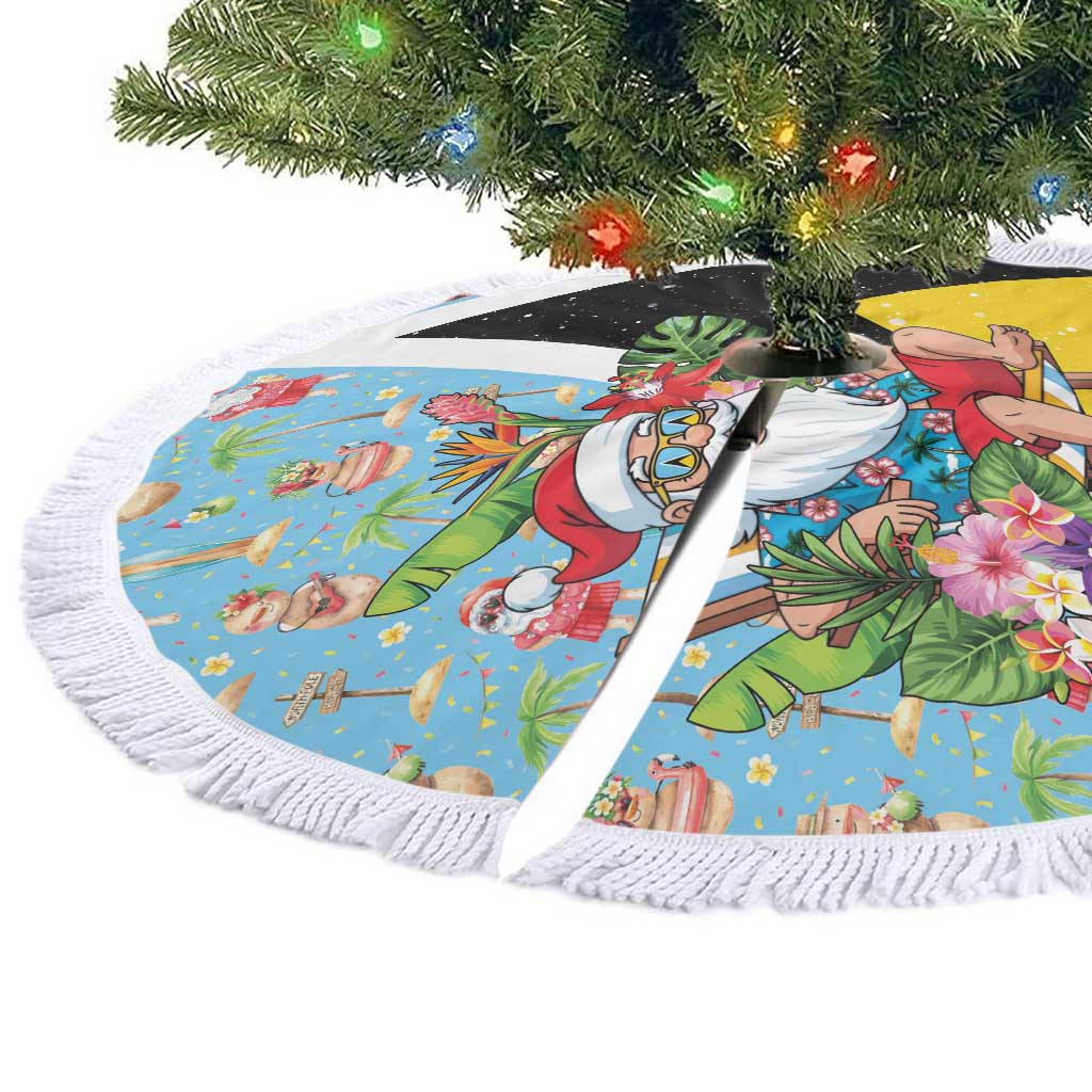 Saint Lucia Christmas Tree Skirt Tropical Santa Claus - Wonder Print Shop