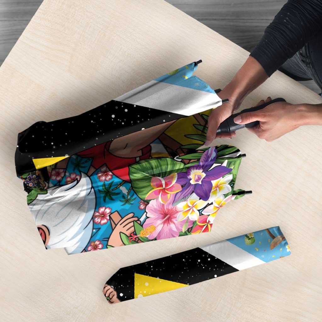 Saint Lucia Christmas Umbrella Tropical Santa Claus - Wonder Print Shop