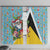Saint Lucia Christmas Window Curtain Tropical Santa Claus - Wonder Print Shop