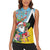 Saint Lucia Christmas Women Sleeveless Polo Shirt Tropical Santa Claus - Wonder Print Shop