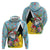 Saint Lucia Christmas Zip Hoodie Tropical Santa Claus - Wonder Print Shop