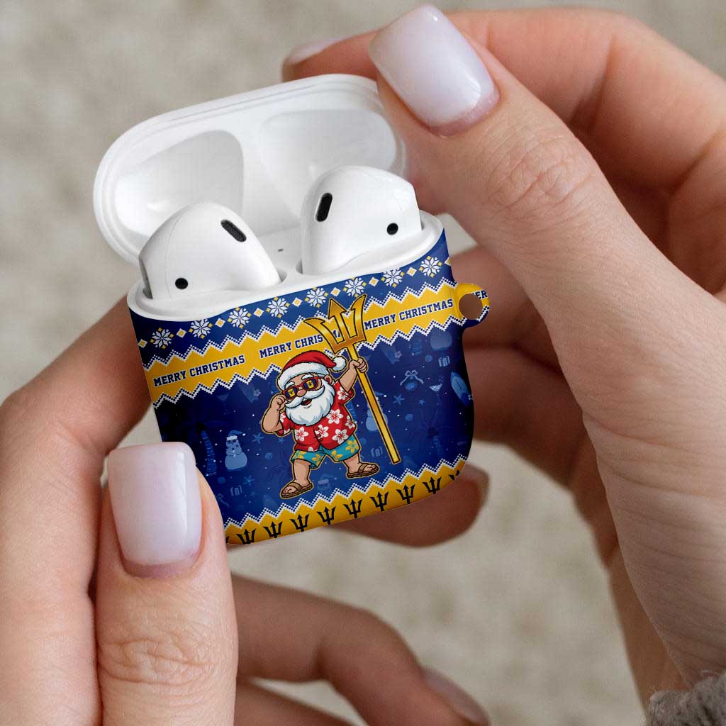Barbados Christmas AirPods Case Trident Dabbing Santa - Wonder Print Shop