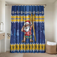 Barbados Christmas Bathroom Set Trident Dabbing Santa - Wonder Print Shop
