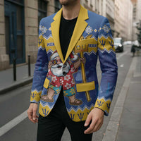 Barbados Christmas Blazer Trident Dabbing Santa - Wonder Print Shop
