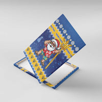 Barbados Christmas Canvas Wall Art Trident Dabbing Santa - Wonder Print Shop