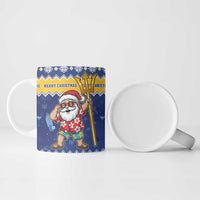 Barbados Christmas Ceramic Mug Trident Dabbing Santa - Wonder Print Shop