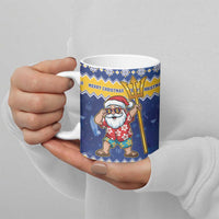 Barbados Christmas Ceramic Mug Trident Dabbing Santa - Wonder Print Shop