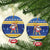Barbados Christmas Ceramic Ornament Trident Dabbing Santa - Wonder Print Shop