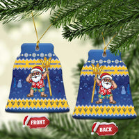 Barbados Christmas Ceramic Ornament Trident Dabbing Santa - Wonder Print Shop