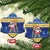 Barbados Christmas Ceramic Ornament Trident Dabbing Santa - Wonder Print Shop