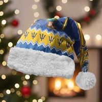 Barbados Christmas Santa Hat Trident Dabbing Santa - Wonder Print Shop
