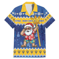 Barbados Christmas Family Matching Mermaid Dress and Hawaiian Shirt Trident Dabbing Santa - Wonder Print Shop