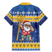 Barbados Christmas Family Matching Mermaid Dress and Hawaiian Shirt Trident Dabbing Santa - Wonder Print Shop