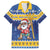 Barbados Christmas Family Matching Puletasi and Hawaiian Shirt Trident Dabbing Santa - Wonder Print Shop