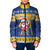 Barbados Christmas Padded Jacket Trident Dabbing Santa - Wonder Print Shop