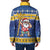 Barbados Christmas Padded Jacket Trident Dabbing Santa - Wonder Print Shop