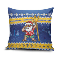 Barbados Christmas Pillow Cover Trident Dabbing Santa - Wonder Print Shop