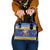 Barbados Christmas Shoulder Handbag Trident Dabbing Santa - Wonder Print Shop