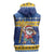 Barbados Christmas Sleeveless Hoodie Trident Dabbing Santa - Wonder Print Shop
