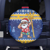 Barbados Christmas Spare Tire Cover Trident Dabbing Santa - Wonder Print Shop