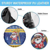 Barbados Christmas Spare Tire Cover Trident Dabbing Santa - Wonder Print Shop