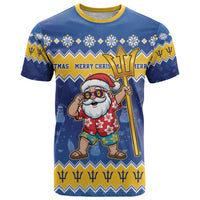 Barbados Christmas T Shirt Trident Dabbing Santa - Wonder Print Shop