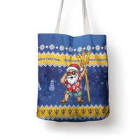 Barbados Christmas Tote Bag Trident Dabbing Santa - Wonder Print Shop