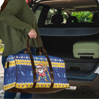 Barbados Christmas Travel Bag Trident Dabbing Santa - Wonder Print Shop
