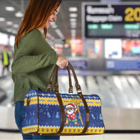 Barbados Christmas Travel Bag Trident Dabbing Santa - Wonder Print Shop