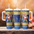 Barbados Christmas Tumbler With Handle Trident Dabbing Santa - Wonder Print Shop