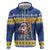 Barbados Christmas Zip Hoodie Trident Dabbing Santa - Wonder Print Shop