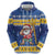 Barbados Christmas Zip Hoodie Trident Dabbing Santa - Wonder Print Shop