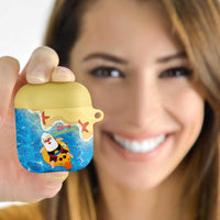 Antigua and Barbuda Christmas AirPods Case Chilling Santa - Wonder Print Shop