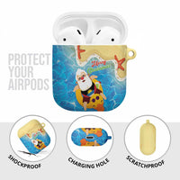 Antigua and Barbuda Christmas AirPods Case Chilling Santa - Wonder Print Shop