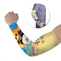 Antigua and Barbuda Christmas Arm Sleeves Chilling Santa - Wonder Print Shop
