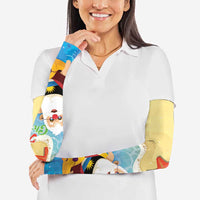 Antigua and Barbuda Christmas Arm Sleeves Chilling Santa - Wonder Print Shop