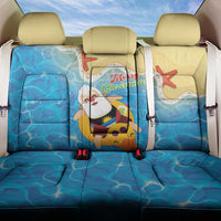 Antigua and Barbuda Christmas Back Car Seat Cover Chilling Santa - Wonder Print Shop