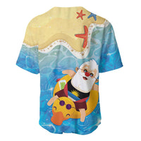 Antigua and Barbuda Christmas Baseball Jersey Chilling Santa - Wonder Print Shop