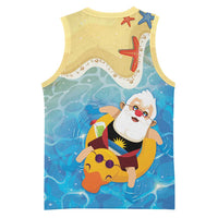 Antigua and Barbuda Christmas Basketball Jersey Chilling Santa - Wonder Print Shop