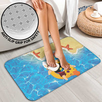 Antigua and Barbuda Christmas Bathroom Set Chilling Santa - Wonder Print Shop